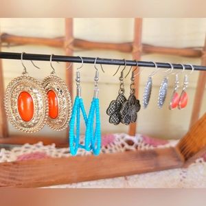 FASHION EARRINGS LOT OF 5 ALL FOR ONE PRICE CUTE FOR SUMMER/SPRING (010ERNG)